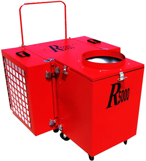 Rotobrush negative-air machine for debris capture